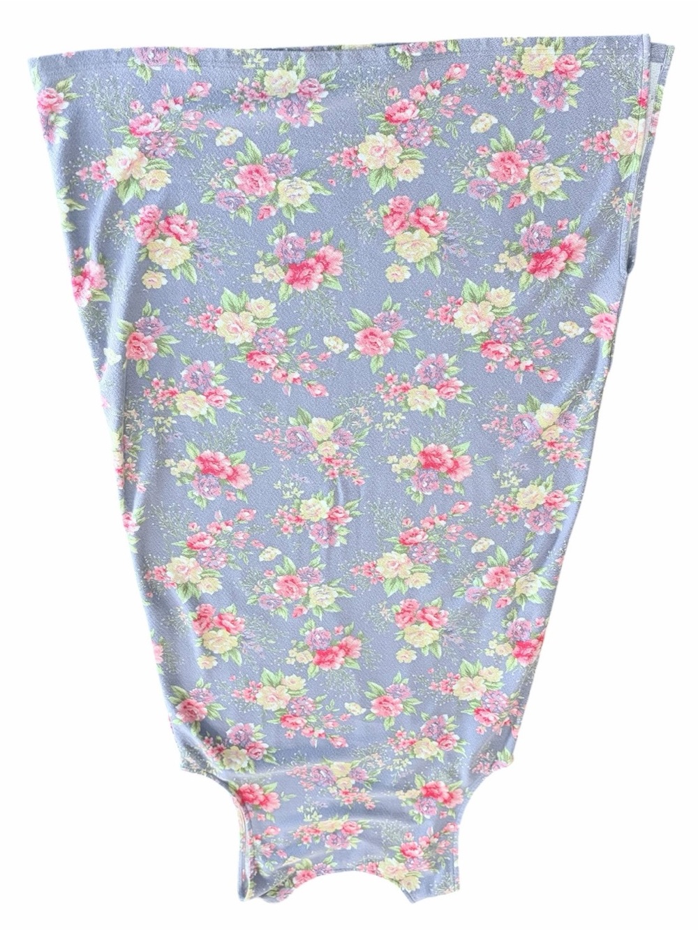 Bechamel Blue Floral Cotton Maxi Dress Sleeveless Cottagecore Size M - Picture 6 of 7